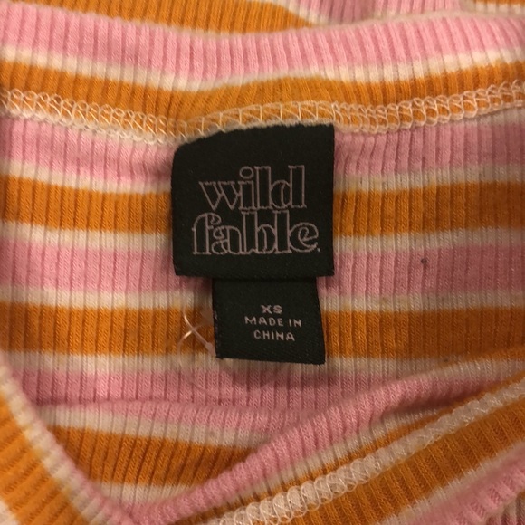 Wild fable orange and pink semi cropped tank - Picture 3 of 3